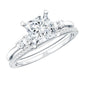 1.2 Carat Lab Grown Diamond Princess Cut Engagement Ring With Enhancer