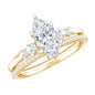 Lab Grown Diamond 1 Carat Marquise Engagement Ring with Wedding Band