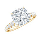 3 Carat IGI Certified Lab Grown Diamond Cushion Cut Engagement Ring with Side Stones