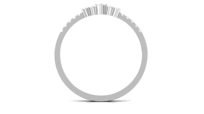Certified Natural Diamond Half Eternity Stackable Ring