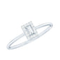 Baguette Cut Diamond Halo Promise Ring with Certificate