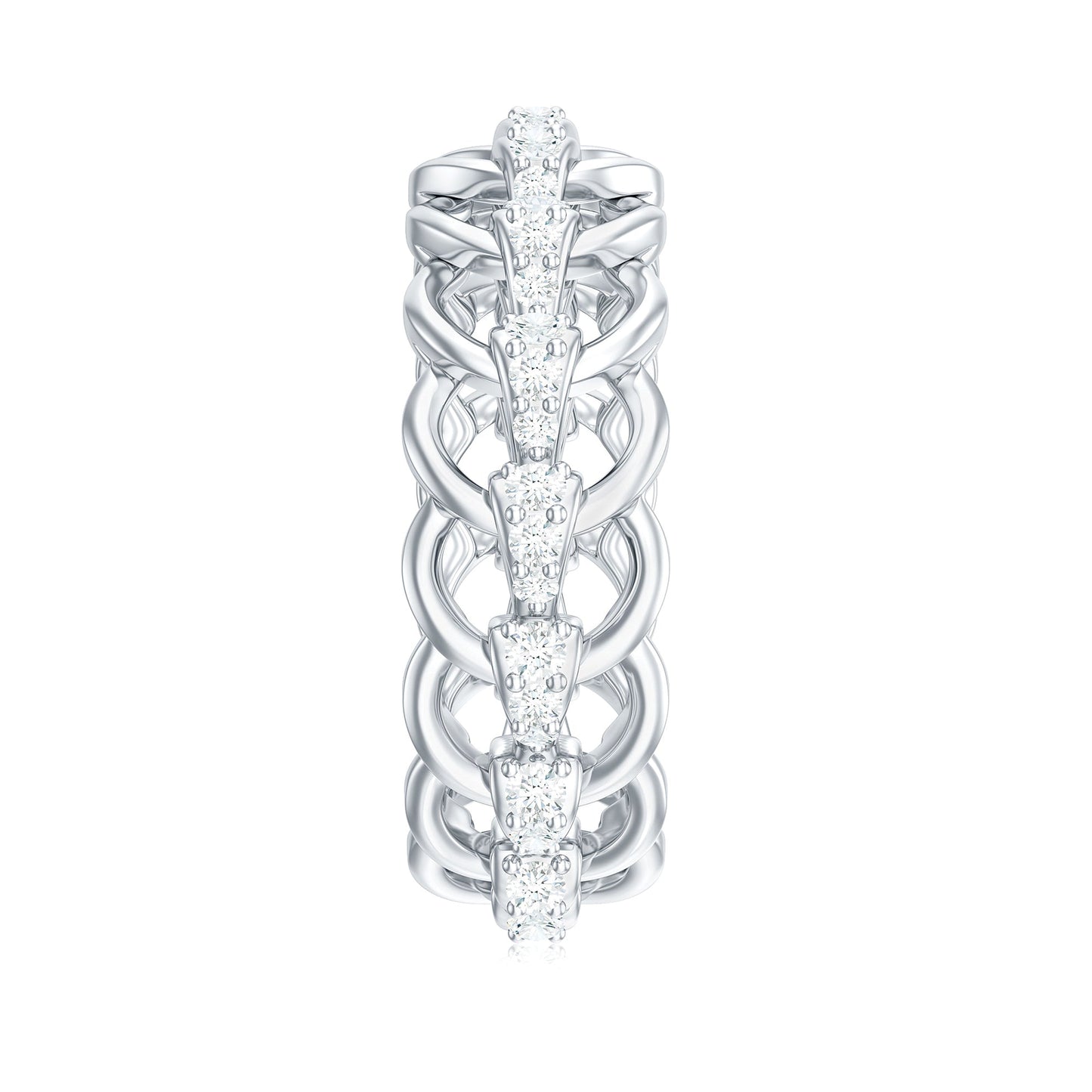 Certified Moissanite Eternity Wedding Band for Women