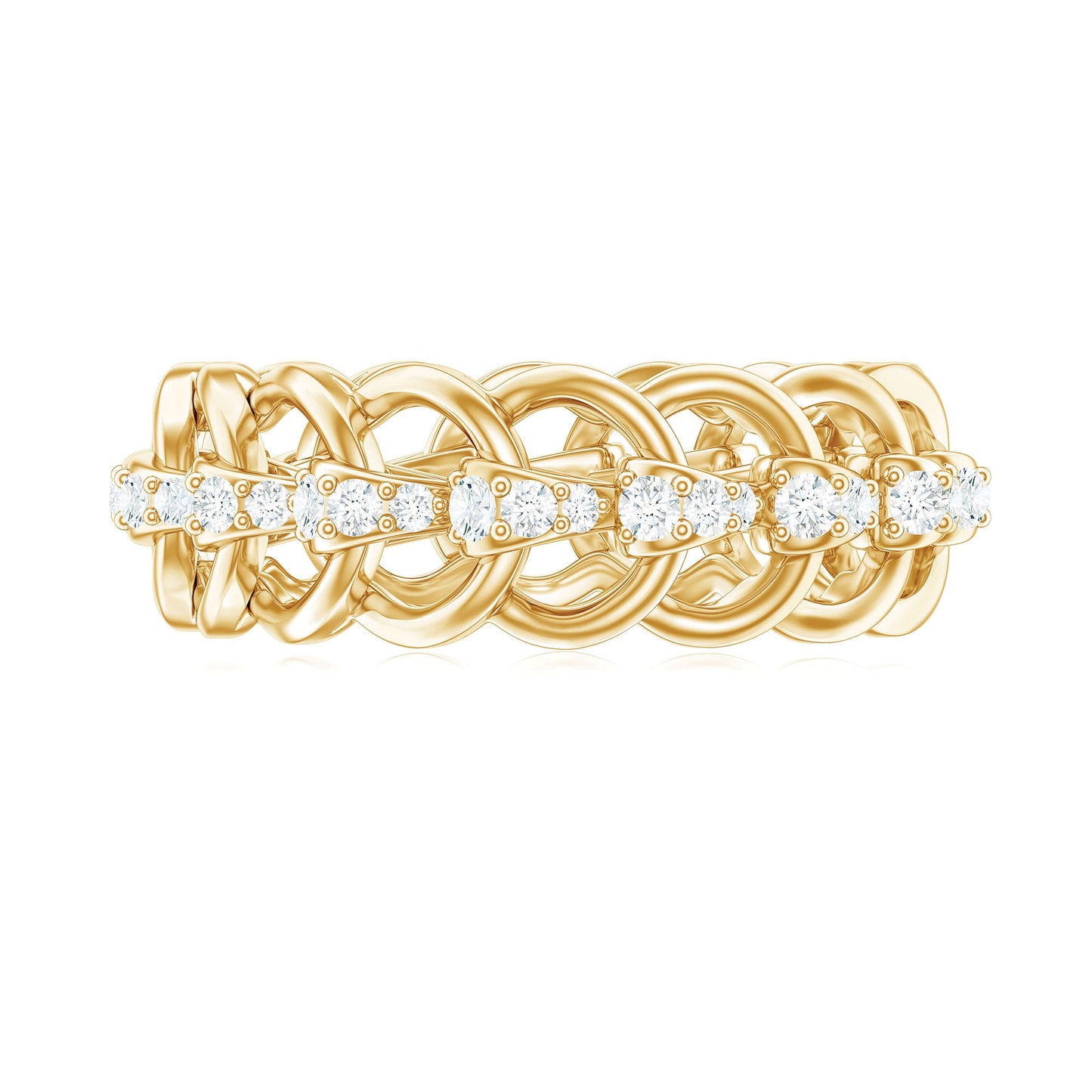 Certified Moissanite Eternity Wedding Band for Women