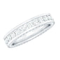Certified Moissanite Eternity Ring in Channel Setting
