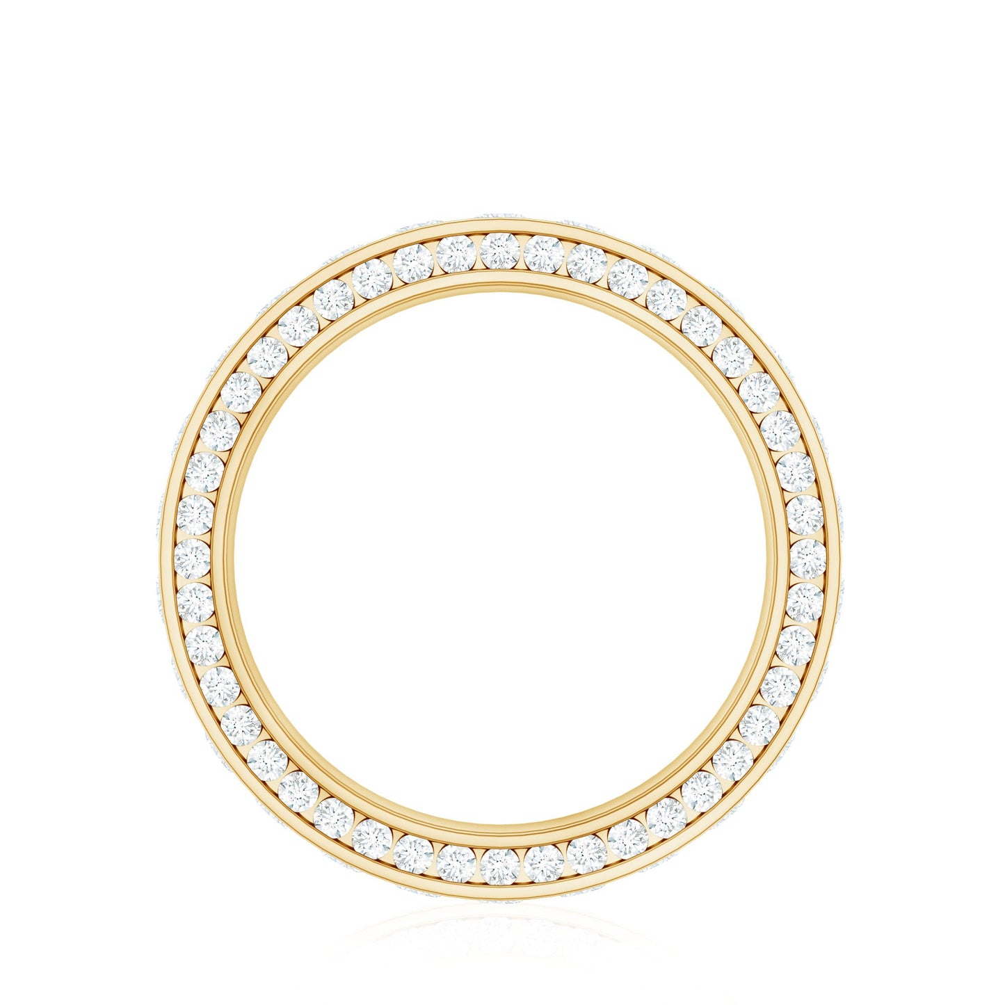 Certified Moissanite Eternity Ring in Channel Setting