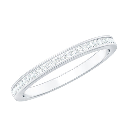 Minimal Moissanite Eternity Band Ring
