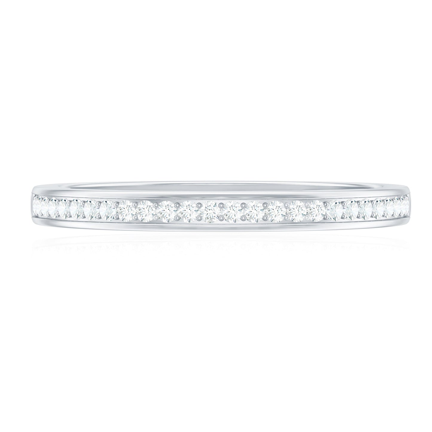 Minimal Moissanite Eternity Band Ring