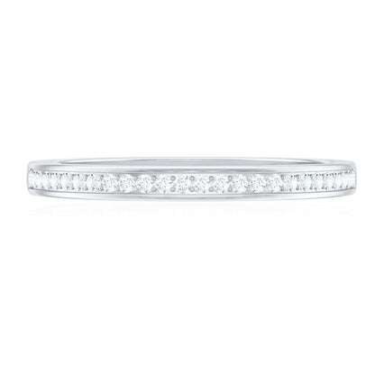 Minimal Moissanite Eternity Band Ring