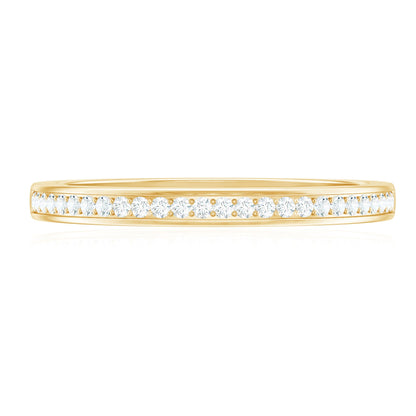 Minimal Moissanite Eternity Band Ring
