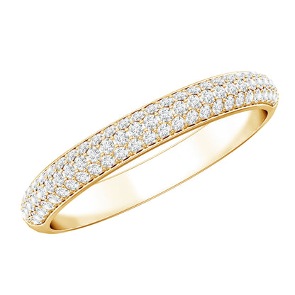 Brilliant Cut Round Moissanite Band Ring For Women