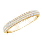 Brilliant Cut Round Moissanite Band Ring For Women