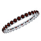 Certified Real Garnet Eternity Ring for Anniversary