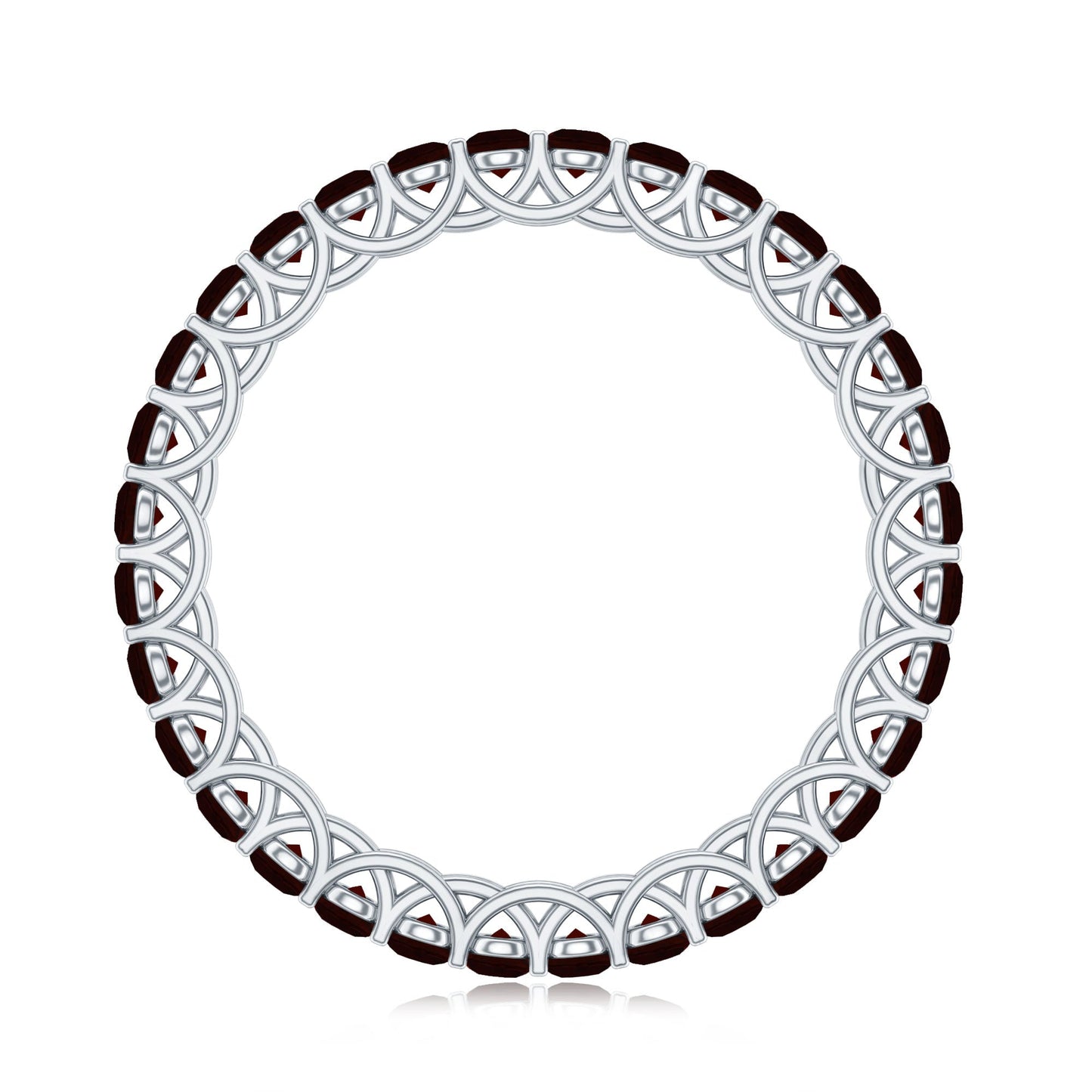 Certified Real Garnet Eternity Ring for Anniversary