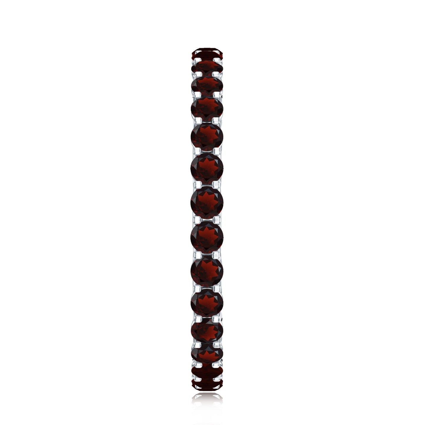 Certified Real Garnet Eternity Ring for Anniversary