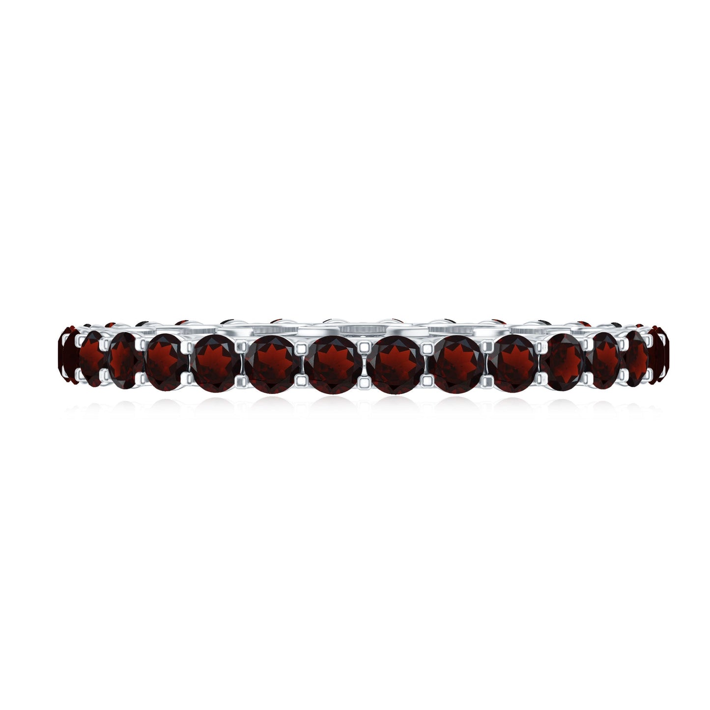 Certified Real Garnet Eternity Ring for Anniversary