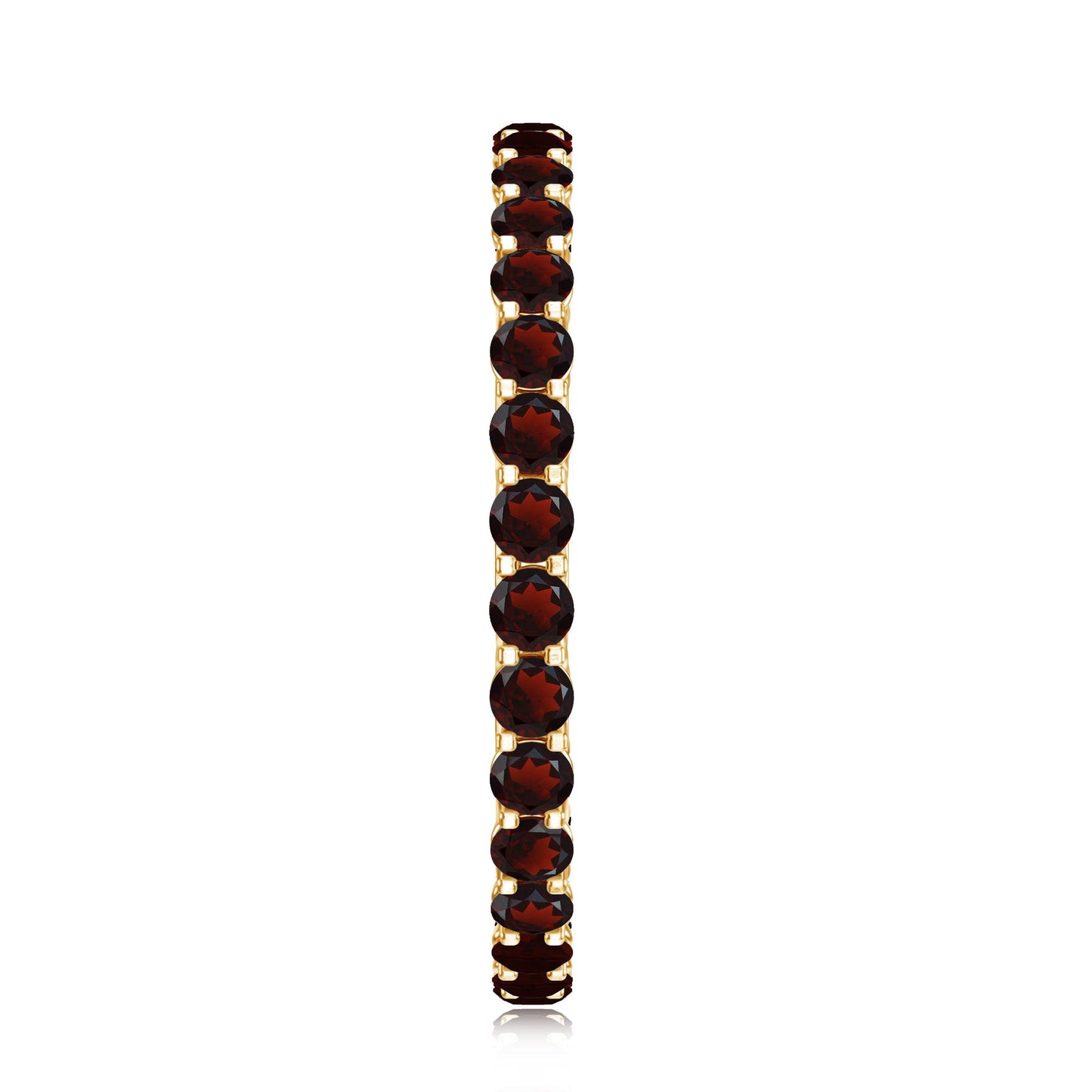 Certified Real Garnet Eternity Ring for Anniversary
