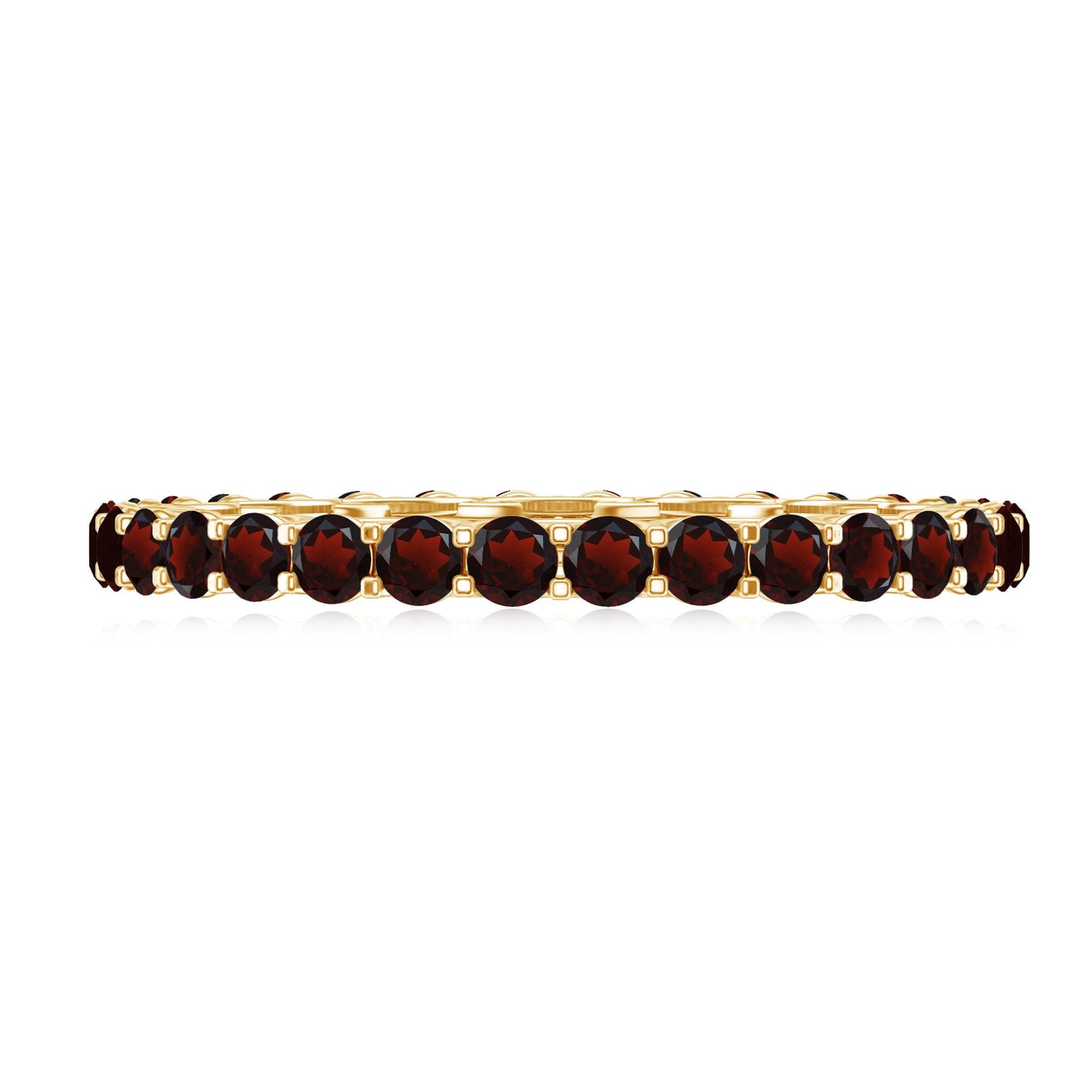 Certified Real Garnet Eternity Ring for Anniversary
