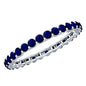 Real Blue Sapphire Full Eternity Ring for Women