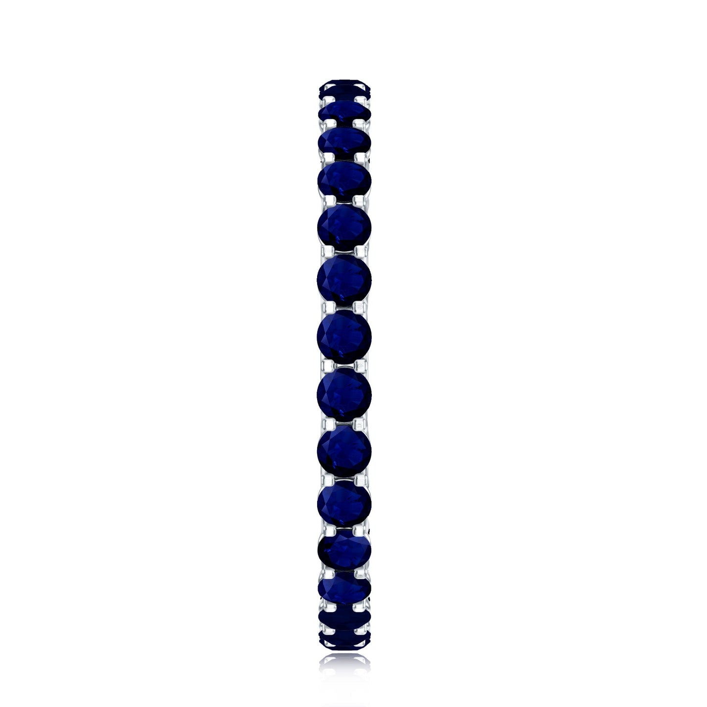 Real Blue Sapphire Full Eternity Ring for Women