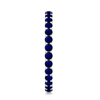 Real Blue Sapphire Full Eternity Ring for Women