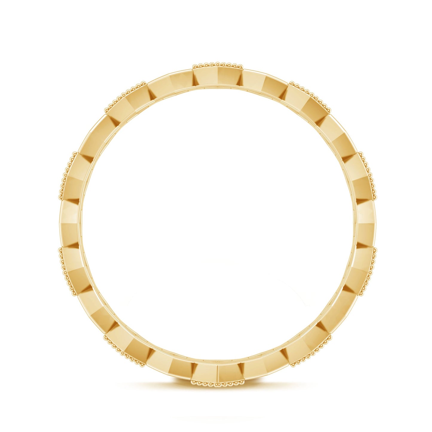 Certified Diamond Geometric Band Ring
