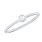 Natural Diamond Dainty Promise Ring in Bezel Setting