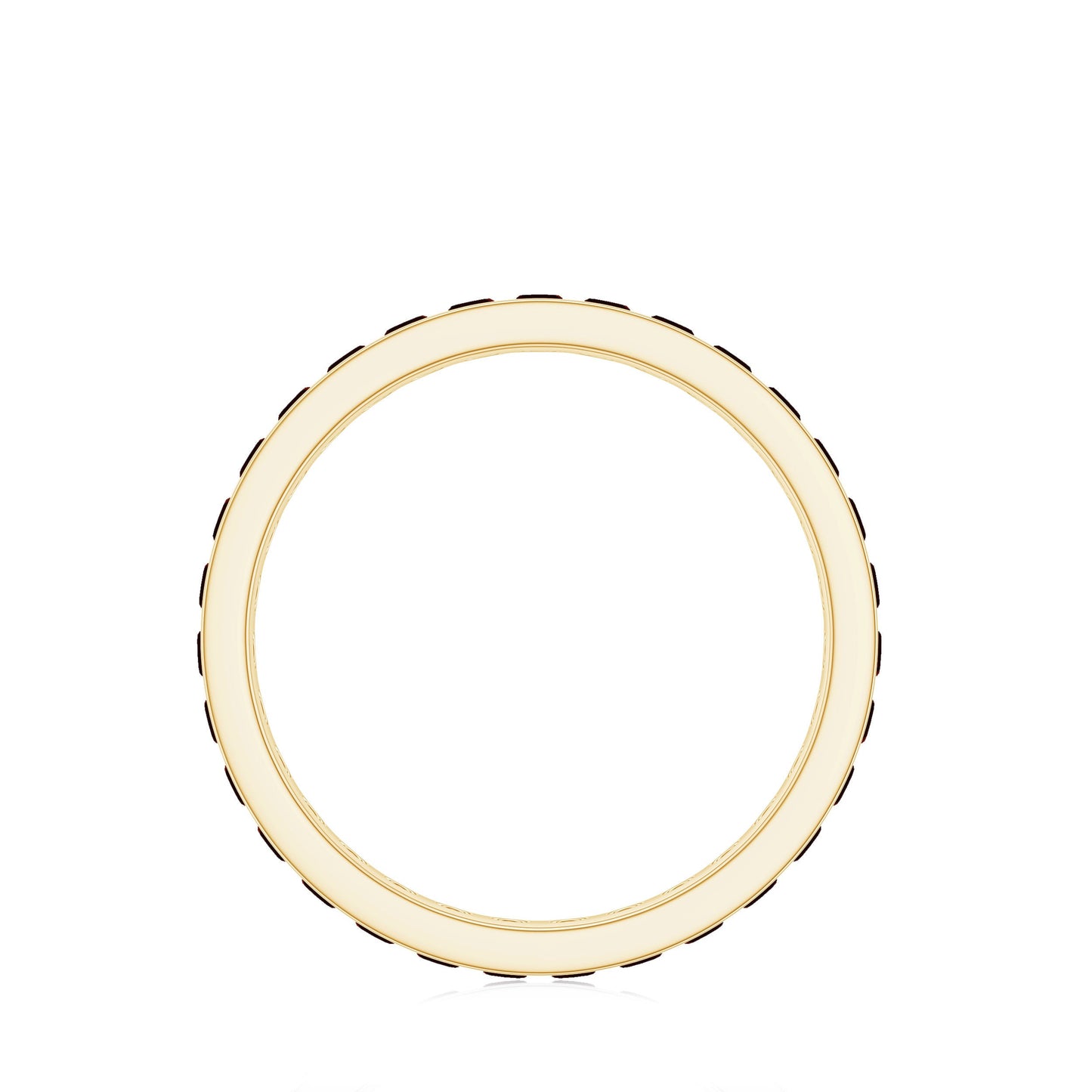 Certified Natural Garnet Eternity Ring in Channel Setting
