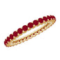 Natural Ruby Full Eternity Ring with Diamond for Women