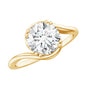 2 Carat Round Moissanite Bypass Engagement Ring