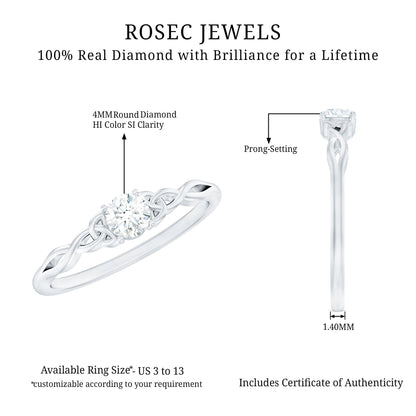Certified Diamond Celtic Knot Promise Ring