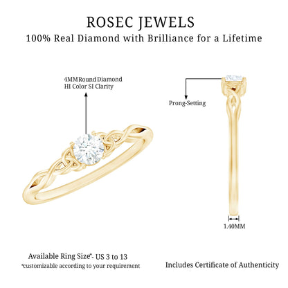 Certified Diamond Celtic Knot Promise Ring