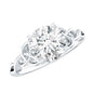 Certified Solitaire Moissanite Celtic Design Engagement Ring
