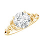 Certified Solitaire Moissanite Celtic Design Engagement Ring