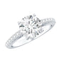2 Carat Round Shape Moissanite Solitaire Engagement Ring with Certificate