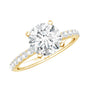 Certified Round Moissanite Solitaire Engagement Ring For Her
