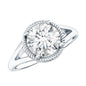 2 CT Round Moissanite Rope Band Engagement Ring