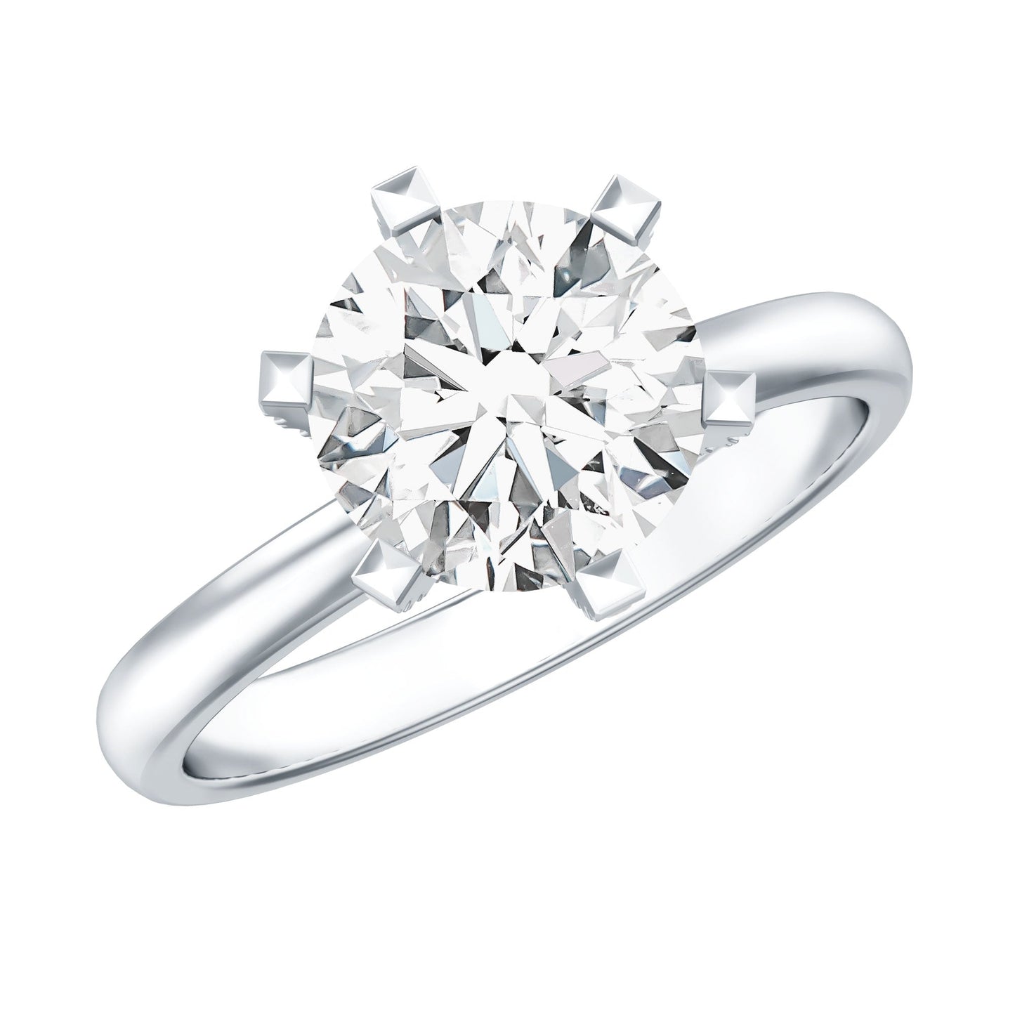 2 Carat Round Brilliant Cut Lab Grown Diamond Engagement Ring