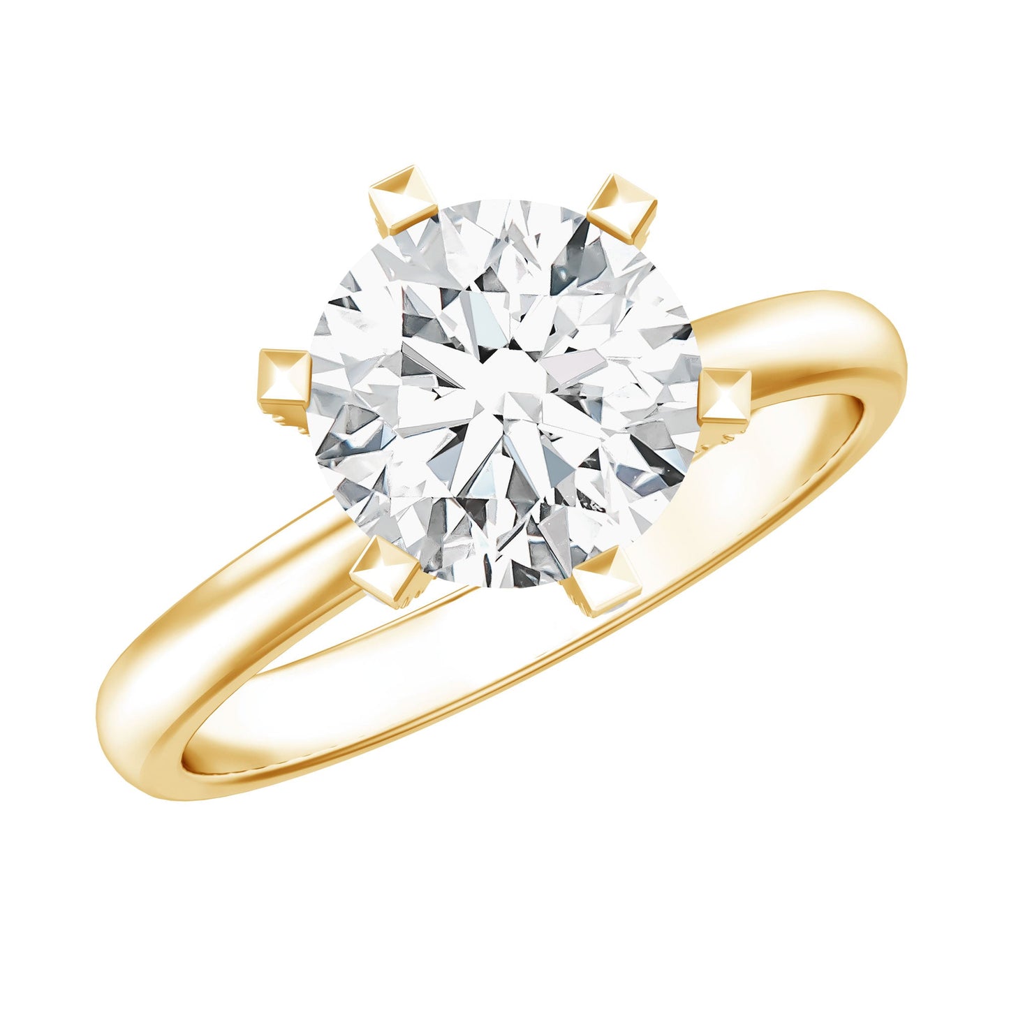 2 Carat Round Brilliant Cut Lab Grown Diamond Engagement Ring