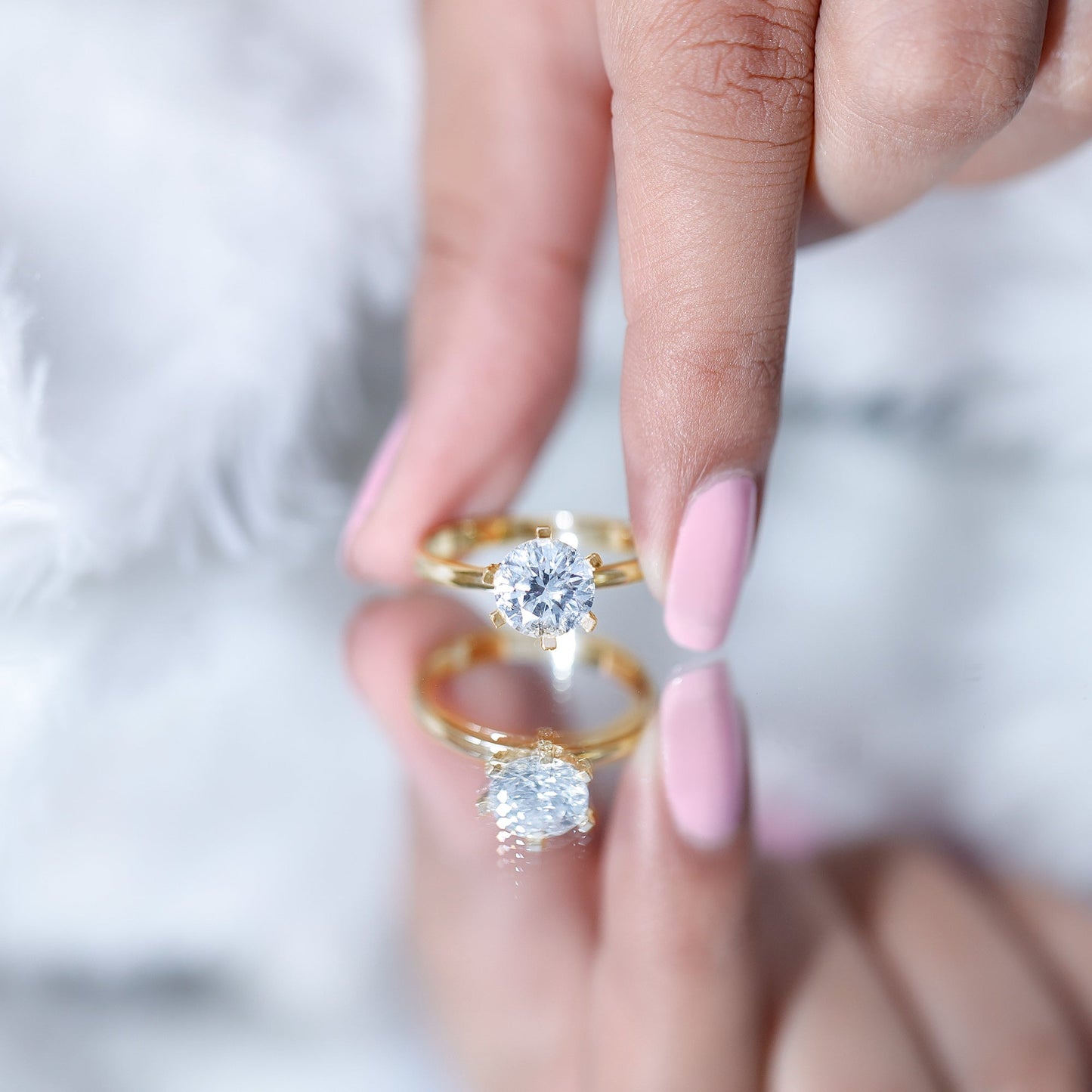 2 Carat Round Brilliant Cut Lab Grown Diamond Engagement Ring