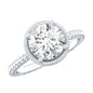 Brilliant Cut 2 Carat Moissanite Rope Band Engagement Ring