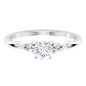 Round Moissanite Solitaire Celtic Promise Ring