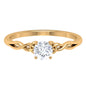 Round Moissanite Solitaire Celtic Promise Ring