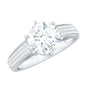 Certified Moissanite Side Stone Engagement Ring for Women