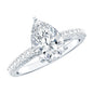 Certified Moissanite Teardrop Engagement Ring