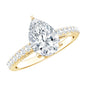 Certified Moissanite Teardrop Engagement Ring
