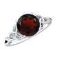 2.3 Carat Real Garnet Solitaire Engagement Ring with Celtic Knot
