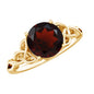 2.3 Carat Real Garnet Solitaire Engagement Ring with Celtic Knot
