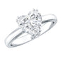 Certified Solitaire Moissanite Heart Engagement Ring For Women