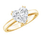 Certified Solitaire Moissanite Heart Engagement Ring For Women