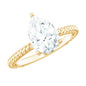 Brilliant Cut Solitaire Moissanite Pear Shaped Engagement Ring